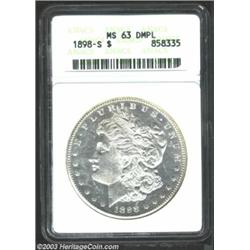 1898-S $1 MS63 Deep Mirror Prooflike ANACS.