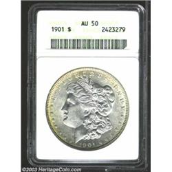 1901 $1 AU50 ANACS.