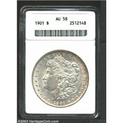 1901 $1 AU58 ANACS.