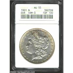 1901 $1 Doubled Die Reverse AU55 ANACS.
