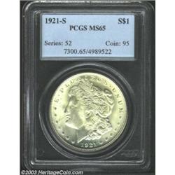 1921-S $1 MS65 PCGS.