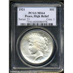 1921 $1 MS64 PCGS.