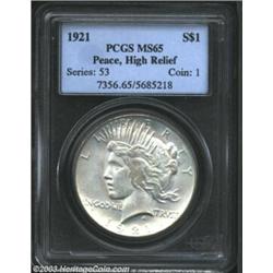 1921 $1 MS65 PCGS.
