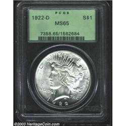 1922-D $1 MS65 PCGS.