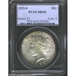 1922-S $1 MS65 PCGS.