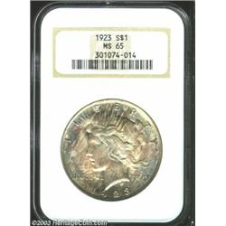1923 $1 MS65 NGC.