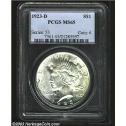 1923-D $1 MS65 PCGS.