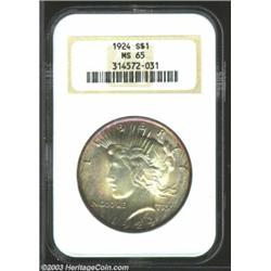 1924 $1 MS65 NGC.