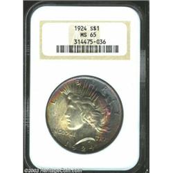 1924 $1 MS65 NGC.