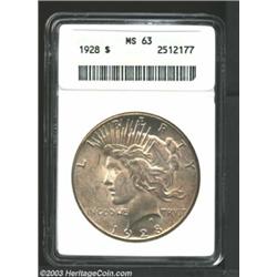 1928 $1 MS63 ANACS.