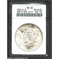 1934-D $1--Doubled Die Obverse--MS63 ANACS.