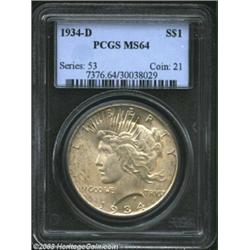 1934-D $1 MS64 PCGS.