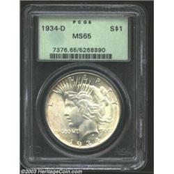 1934-D $1 MS65 PCGS.