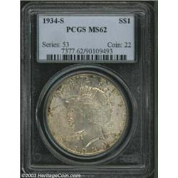 1934-S $1 MS62 PCGS.
