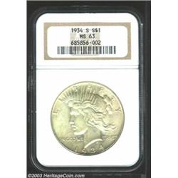 1934-S $1 MS63 NGC.