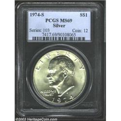 1974-S $1 Silver MS69 PCGS.