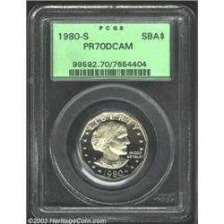 1980-S SBA$ PR70 Deep Cameo PCGS.