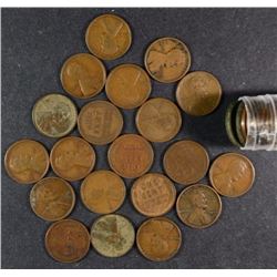 ROLL OF 1915-S LINCOLN WHEAT CENTS,  SEMI-KEY DATE