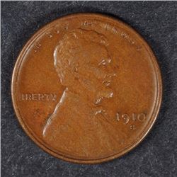 1910-S LINCOLN CENT AU/BU