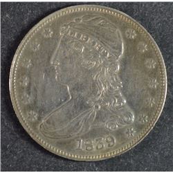 1839 BUST HALF DOLLAR AU