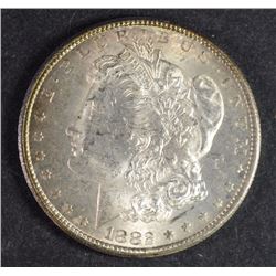 1882-CC MORGAN SILVER DOLLAR, CHOICE BU