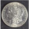 Image 1 : 1890-CC MORGAN SILVER DOLLAR, CHOICE BU  SEMI-KEY DATE