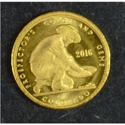 2016 ONE TENTH OUNCE .999 GOLD PROSPECTOR