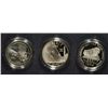 Image 2 : 1994 U.S. VETERANS COMMEM SILVER DOLLARS - 3pc PROOF SET - BOX/COA