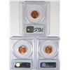 Image 2 : 1947-D & ( 2 ) 1948-D LINCOLN CENTS, PCGS MS-66 RED