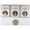 Image 1 : PROOF COMMEMORATIVE SILVER DOLLAR LOT: SEE DESCRIPTION