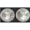 Image 1 : ( 2 ) 2001 GEM BU AMERICAN SILVER EAGLES