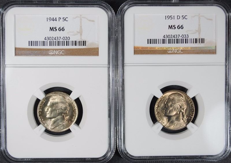 1951 Jefferson Nickel NGC MS 66