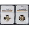 Image 1 : 1944 & 1951-D JEFFERSON NICKELS, NGC  MS-66