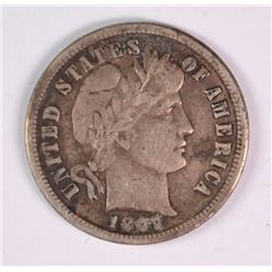 1897-S BARBER DIME, VF