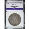 Image 1 : 1904 MORGAN SILVER DOLLAR, ICGA GEM BU+  NICE TONING