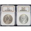 Image 1 : ( 2 ) 1896 MORGAN SILVER DOLLARS, NGC MS-62