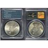 Image 2 : ( 2 ) PCGS GRADED PEACE DOLLARS: 1923 MS-63 OGH & 1924 MS-62 "RATTLER" HOLDER