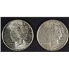 Image 1 : 2 PEACE DOLLARS 24-S AU, & 26-S CH BU