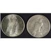 Image 2 : 2 PEACE DOLLARS 24-S AU, & 26-S CH BU