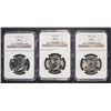 Image 1 : ( 3 ) 1968-D KENNEDY HALF DOLLARS, NGC MS-65 GEMS