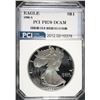 Image 1 : 1990-S AMERICAN SILVER EAGLE PCI GRADED PERFECT PROOF DCAM