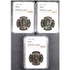 Image 1 : KENNEDY HALF DOLLAR SET 3-1987-P NGC MS-66