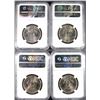 Image 2 : 4 NGC MS-66 KENNEDY HALF DOLLARS 1991-D, 1992-P, 1996-P, 1998-P
