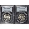 Image 1 : ( 2 ) 1954-D FRANKLIN HALF DOLLAR, PCGS MS-64 FBL