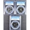 Image 1 : 1961, 1962 & 1963 FRANKLIN HALF DOLLARS, PCGS PR-65