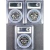 Image 2 : 1961, 1962 & 1963 FRANKLIN HALF DOLLARS, PCGS PR-65
