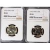 Image 1 : ( 2 ) 1976-D WASHINGTON QUARTERS, NGC MS-66