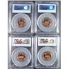 Image 2 : ( 4 ) 1963 LINCOLN CENTS, PCGS PROOF-68 RED