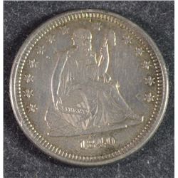 1840-O SEATED LIBERTY QUARTER, AU