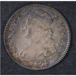 1828 BUST HALF DOLLAR, AU/BU  LUSTER, NICELY TONED